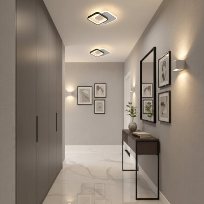 MARCELO Lampadario LED 30W, luce Fredda/Calda/Neutra Bianco Nero