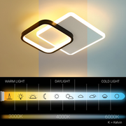 MARCELO Lampadario LED 30W, luce Fredda/Calda/Neutra Bianco Nero