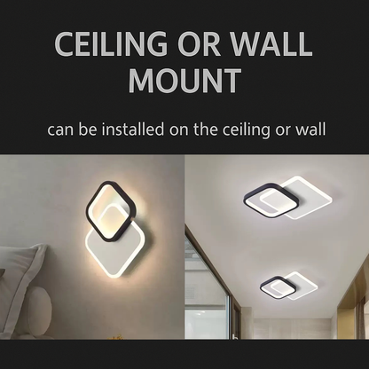 MARCELO Lampadario LED 30W, luce Fredda/Calda/Neutra Bianco Nero