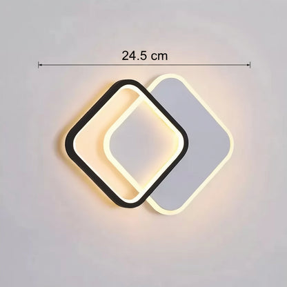 MARCELO Lampadario LED 30W, luce Fredda/Calda/Neutra Bianco Nero
