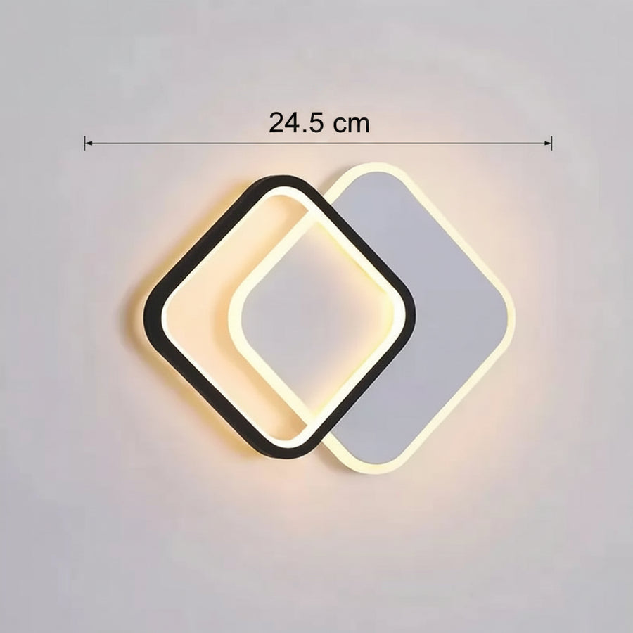 MARCELO Lampadario LED 30W, luce Fredda/Calda/Neutra Bianco Nero