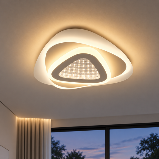 Lampadario LED NEXA Triangle 3D 39W, Bianco, Luce Fredda/Calda/Neutra