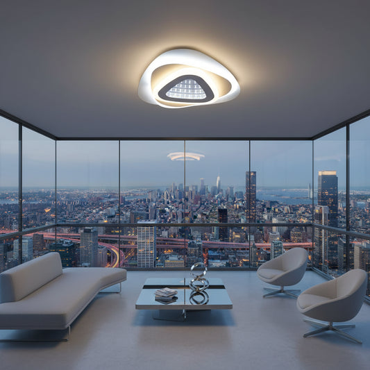 Lampadario LED NEXA Triangle 3D 40W, Bianco, Luce Fredda/Calda/Neutra Lampadari LED Titolo predefinito Alessandro Design