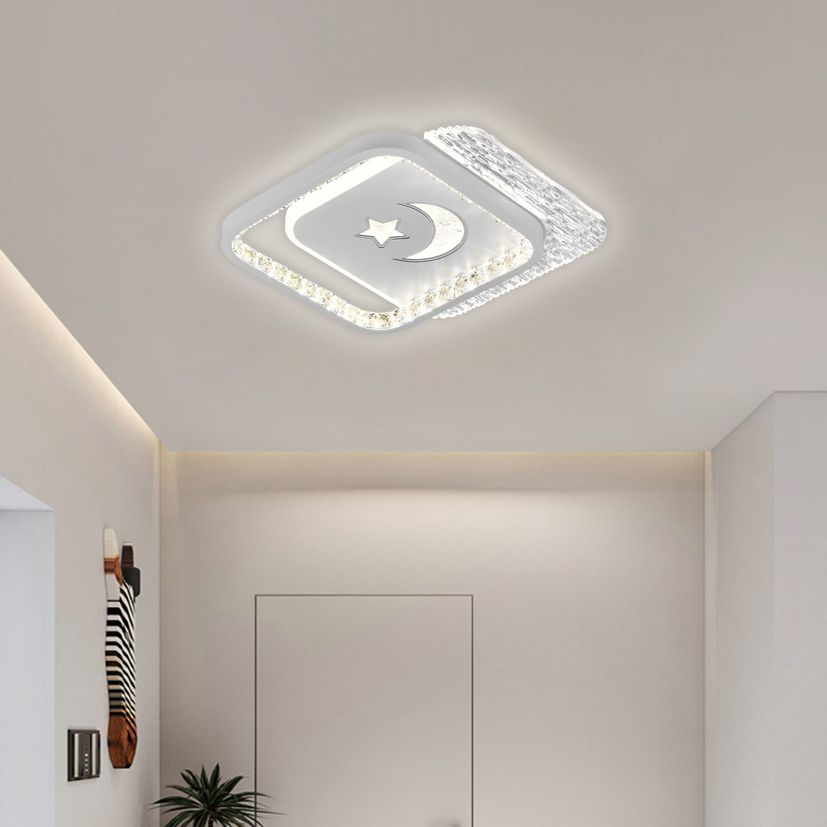 Lampadario LED PERU 38W, 2 Quadrati, Luce Fredda/Calda/Neutra, Lampadari LED Bianchi Titolo predefinito Alessandro Design