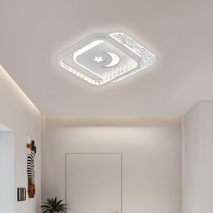 Lampadario LED PERU 38W, 2 Quadrati, Luce Fredda/Calda/Neutra, Lampadari LED Bianchi Titolo predefinito Alessandro Design