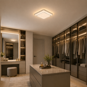 QIKIQTAALUK Lampadario LED, 40W, 38 x 38 cm, Luce Calda/Neutra/Fredda, Bianco
