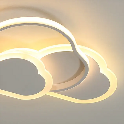 RIOKO Lampadario LED con Telecomando, 48W, 3 Nuvole, Luce Fredda/Calda/Neutra, Dimmerabile, Lampadari LED Bianchi con Telecomando Titolo predefinito Alessandro Design