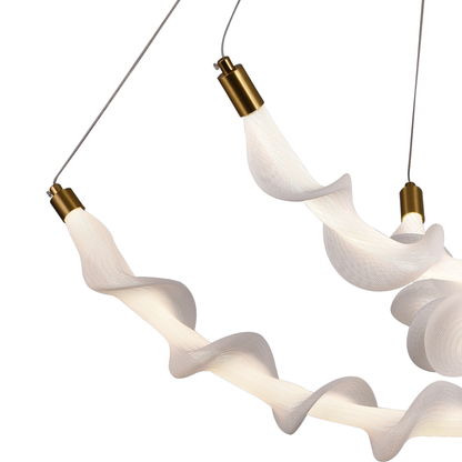 Lampadario LED a Sospensione UNDA Crown in Acrilico, 28W, Luce Calda/Neutra/Fredda 3000/4000/6000K, Bianco, Altezza Regolabile, Lampadari Moderni in Metallo e Acrilico Titolo predefinito Alessandro Design