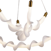 Lampadario LED a Sospensione UNDA Crown in Acrilico, 28W, Luce Calda/Neutra/Fredda 3000/4000/6000K, Bianco, Altezza Regolabile, Lampadari Moderni in Metallo e Acrilico Titolo predefinito Alessandro Design