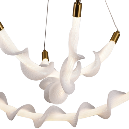 Lampadario LED a Sospensione UNDA Crown in Acrilico, 28W, Luce Calda/Neutra/Fredda 3000/4000/6000K, Bianco, Altezza Regolabile, Lampadari Moderni in Metallo e Acrilico Titolo predefinito Alessandro Design