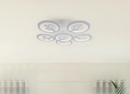 Lampadario a LED con telecomando e cristallo DAISY 78W, 6 Elementi, Luce Fredda/Calda/Neutra, Dimmerabile, Lampadario a LED Bianco con telecomando Titolo predefinito Alessandro Design
