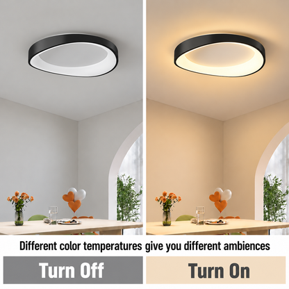 Plafoniera LED con Telecomando, PL103/520BK, 29W, Diametro 50cm, Luce Calda/Fredda/Neutra, Nero