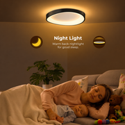 Plafoniera LED con Telecomando, PL103/520BK, 29W, Diametro 50cm, Luce Calda/Fredda/Neutra, Nero