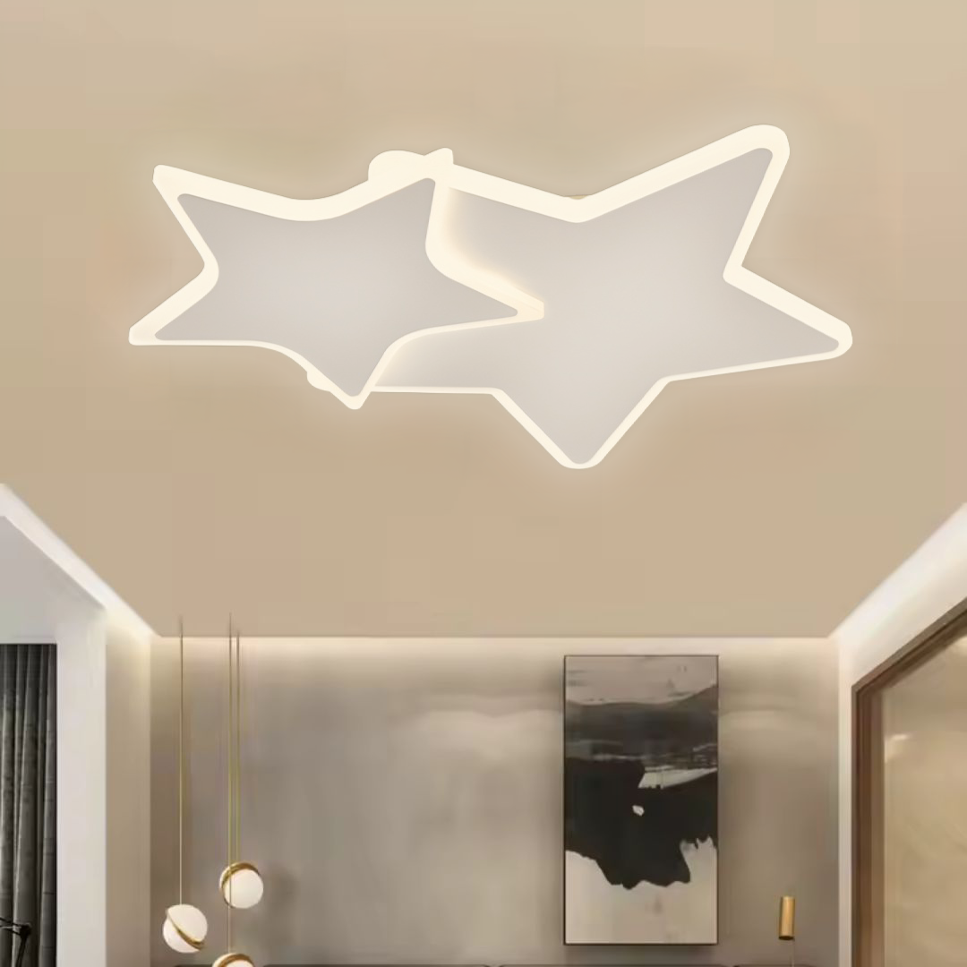 Lampadario a LED con telecomando 41W, Stelle, Luce Fredda/Calda/Neutra, Dimmerabile, Lampadario a LED Bianco con telecomando Titolo predefinito Alessandro Design