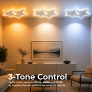 Lampadario LED con telecomando 41W, Stelle, Luce Fredda/Calda/Neutra, Dimmerabile, Bianco