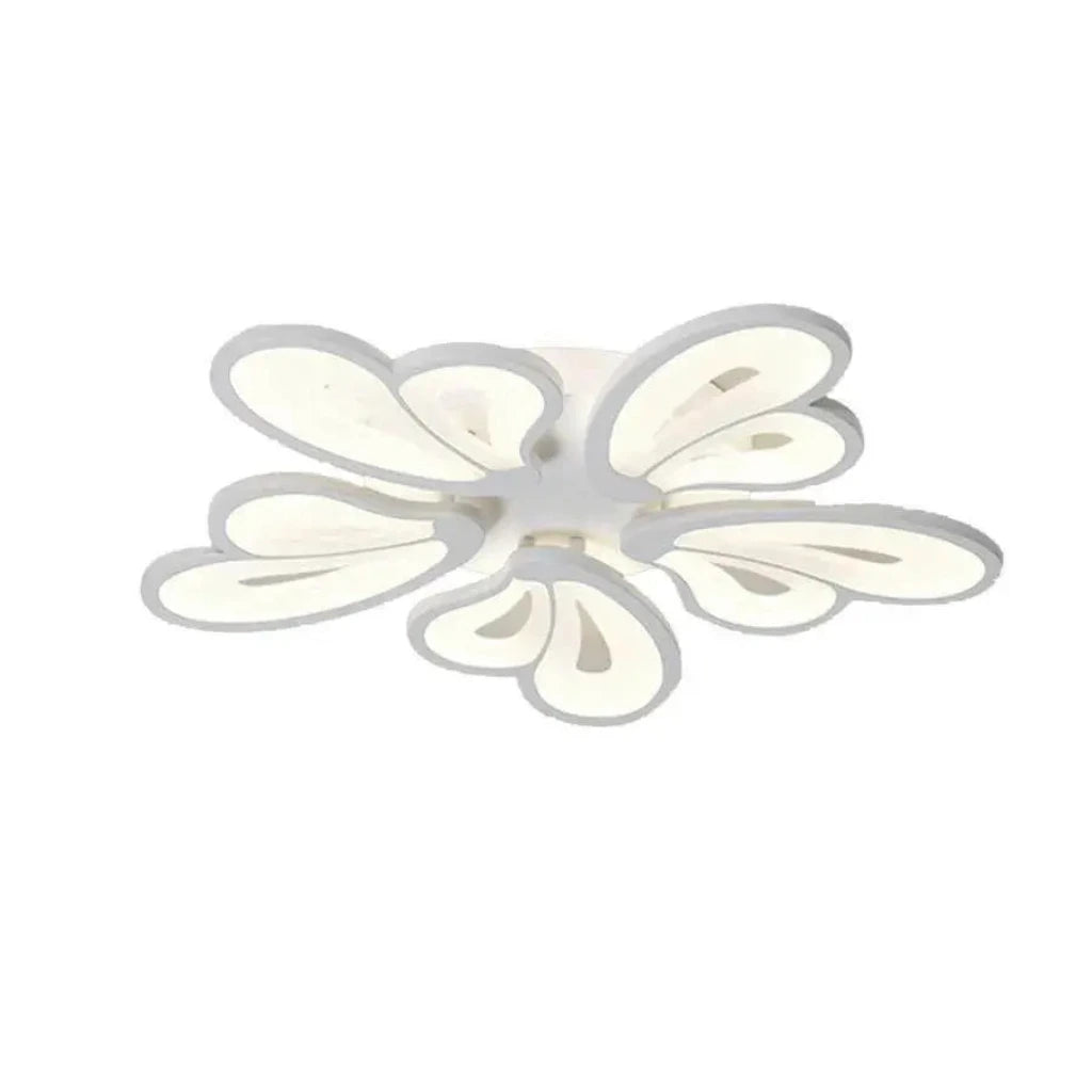 Lampadario LED con telecomando BLOSSOM 95W, 5 Petali, Luce Fredda/Calda/Neutra 3000K/4000K/6000K, Dimmerabile, Lampadari LED con Telecomando Bianco, Metallo e Acrilico Titolo predefinito Alessandro Design