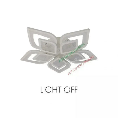 Lampadario a LED con telecomando DALIA 170W, 5 Petali, Luce Fredda/Calda/Neutra, Dimmerabile, Lampadario a LED Bianco con telecomando Titolo predefinito Alessandro Design