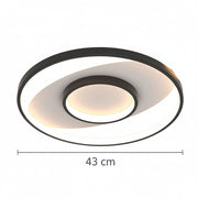 Lampadario LED con telecomando FIGURATO, 63W, 3 Cerchi, Luce Fredda/Calda/Neutra, Dimmerabile, Nero Lampadari LED con Telecomando Titolo predefinito Alessandro Design