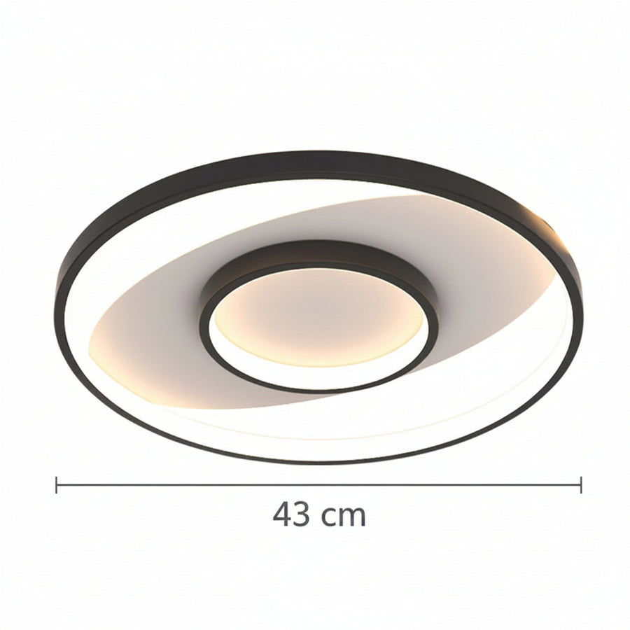 Lampadario LED con telecomando FIGURATO, 63W, 3 Cerchi, Luce Fredda/Calda/Neutra, Dimmerabile, Nero Lampadari LED con Telecomando Titolo predefinito Alessandro Design