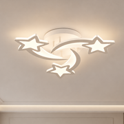 Lampadario LED con telecomando IPOMOEA 51W, 3 Stelle, Luce Fredda/Calda/Neutra, Dimmerabile, Bianco, Metallo e Acrilico