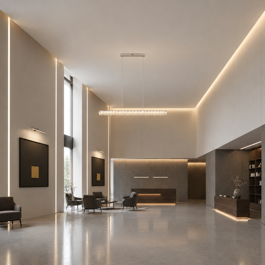 KANGNING Lampadario LED con telecomando, 3000K/4000K/6000K, 120W, metallo e acrilico, bianco