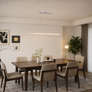 KANGNING Lampadario LED con telecomando, 3000K/4000K/6000K, 120W, metallo e acrilico, bianco