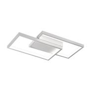 Lampadario a LED con telecomando LANDYN 37W, 2 Quadrati, Luce Fredda/Calda/Neutra, Dimmerabile, Lampadario a LED Bianco con telecomando Titolo predefinito Alessandro Design