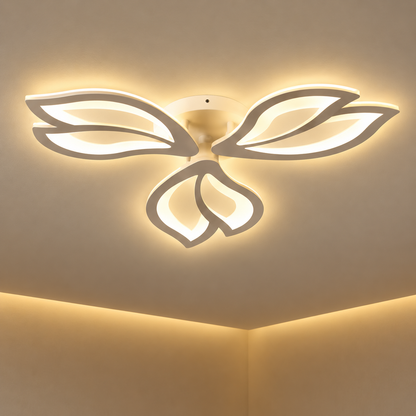 Lampadario LED con telecomando LILY 40W, 3 Elementi, Luce Fredda/Calda/Neutra, Dimmerabile, Bianco