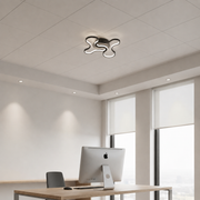 Lampadario LED con telecomando ORMS Nobile, 3000K/4000K/6000K, 84W, Metallo e Plastica, Nero