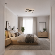 Lampadario LED con telecomando ORMS Nobile, 3000K/4000K/6000K, 84W, Metallo e Plastica, Nero