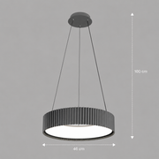 Lampadario LED con telecomando SCHECTE, 3000K/4000K/6000K, 70W, Metallo e plastica, Grigio