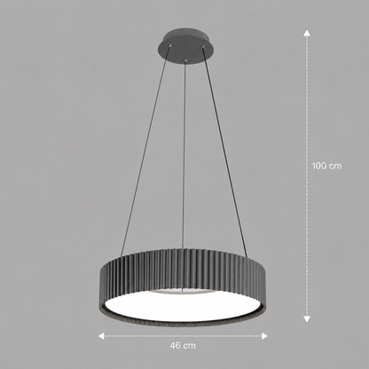 Lampadario LED con telecomando SCHECTE, 3000K/4000K/6000K, 70W, Metallo e plastica, Grigio