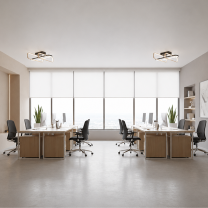 TRANBERG Lampadario LED con telecomando, 3 sorgenti (1 nera+2 oro), 3000K/4000K/6000K, 144W, Metallo e Plastica, Nero