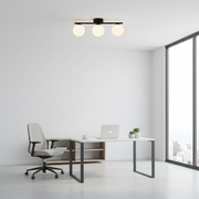 Lampadario in cristallo ORI, 46 cm, 3xG9, Globi, Nero