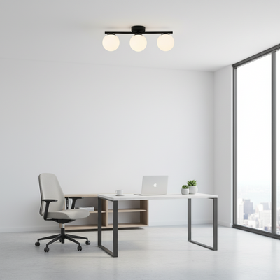 Lampadario in cristallo ORI, 46 cm, 3xG9, Globi, Nero