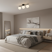 Lampadario in cristallo ORI, 46 cm, 3xG9, Globi, Nero