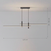 Lampadario a sospensione LED RINA 50W, Lineare, Luce Fredda/Calda/Neutra, Nero, Altezza Regolabile Lampadari Moderni Titolo predefinito Alessandro Design