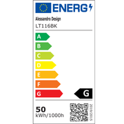 Lampadario a sospensione LED RINA 50W, Lineare, Luce Fredda/Calda/Neutra, Nero, Altezza Regolabile Lampadari Moderni Titolo predefinito Alessandro Design