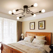 Lampadario MODERNIST Hexa 6, 6x E27, Nero, Design Moderno