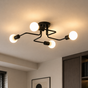Lampadario MODERNIST Quadra 4, 4x E27, Nero, Design Moderno