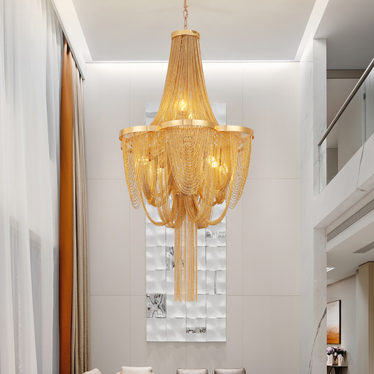 Candelabri 4xE14, Diametro 48cm, Oro, Metallo Candelabri Moderni Titolo predefinito Alessandro Design