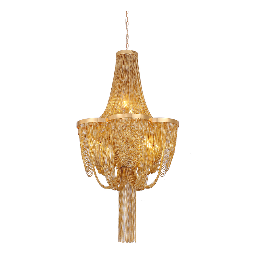 Candelabri 4xE14, Diametro 48cm, Oro, Metallo Candelabri Moderni Titolo predefinito Alessandro Design