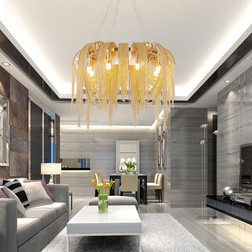 Lampadario MD9020/400GD 4xE14, Diametro 40cm, Oro, Metallo Lampadari Moderni Titolo predefinito Alessandro Design