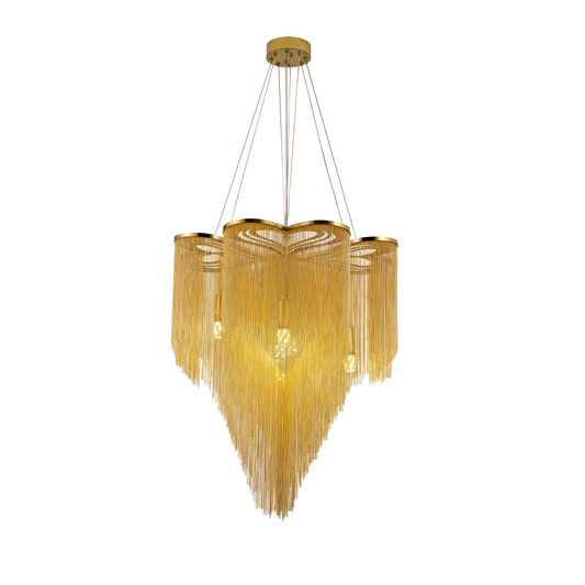 Candelabro MD9021 6xG9, Diametro 50cm, Oro, Metallo Candelabro Moderno Titolo predefinito Alessandro Design