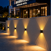 CALMO Lampada da parete a LED da esterno, 8W, Luce calda, IP65, Alluminio, Nero