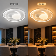 Lustra LED cu telecomanda ASTERA, Forma Ovala, 85W, lumina Rece/Calda/Neutra, Dimabila, Alb