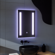 Specchio LED rettangolare, 50x70cm, C206S/50X70 Touch, Sistema Demister, Dimmerabile