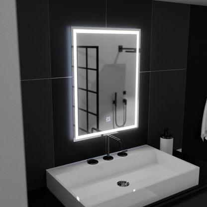 Specchio LED rettangolare, 50x70 cm, FRAME Basic Touch Specchi Korman C Titolo predefinito Alessandro Design