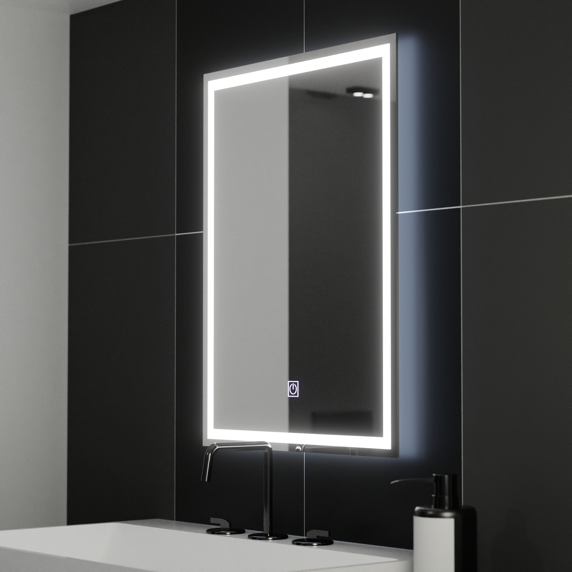 Specchio LED rettangolare, 50x70 cm, FRAME Basic Touch Specchi Korman C Titolo predefinito Alessandro Design