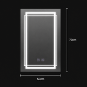 Specchio rettangolare a LED, 50x70 cm, KOVEN Touch, sistema Demister, dimmerabile